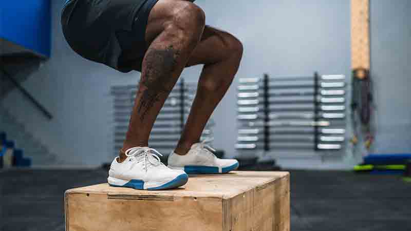 box jump in exercise in Glute activation exercises at home
