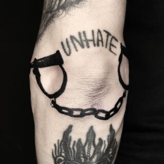 Black Chain with " UNHATE" Message