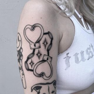 Handcuff heart Tattoo