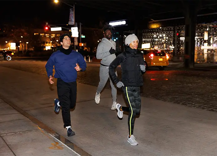 men running on street