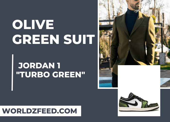 Olive Green Suit with Jordan 1 "Turbo Green"