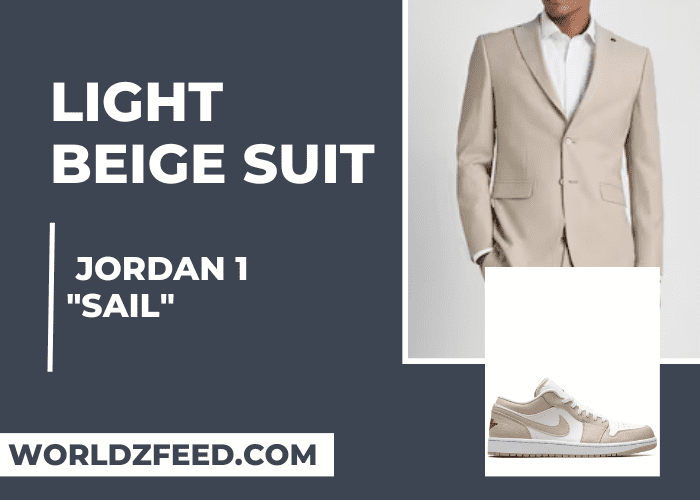 Light Beige Suit with Jordan 1 "Sail"